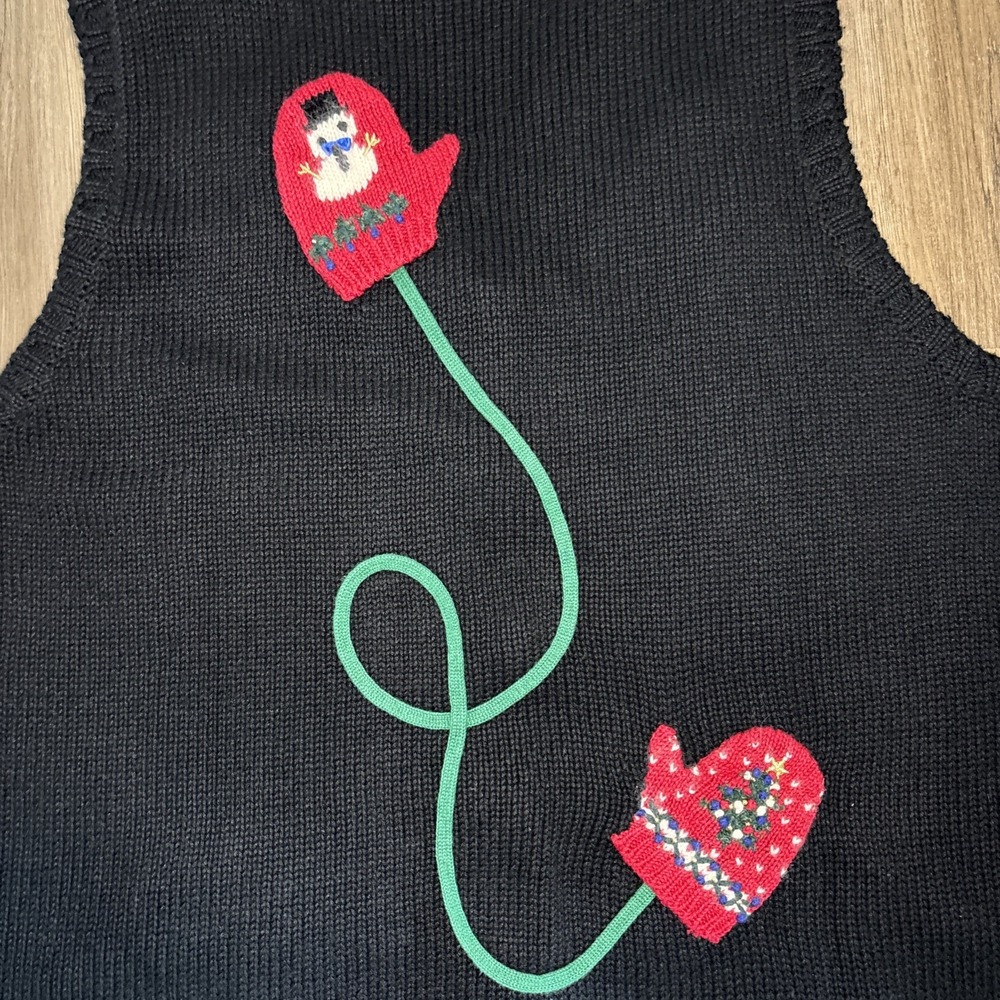 Marisa Christina Sweater Vest Women 1X Ugly Christmas Holiday Winter Teacher VTG - Picture 4 of 11